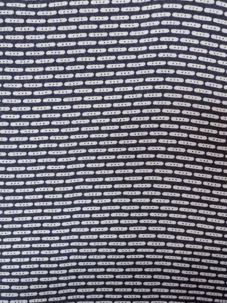 Photo5: N0731M Vintage Japanese kimono  Dark Indigo Blue Men's Yukata for Men / Cotton. Abstract pattern   (Grade D) (5)