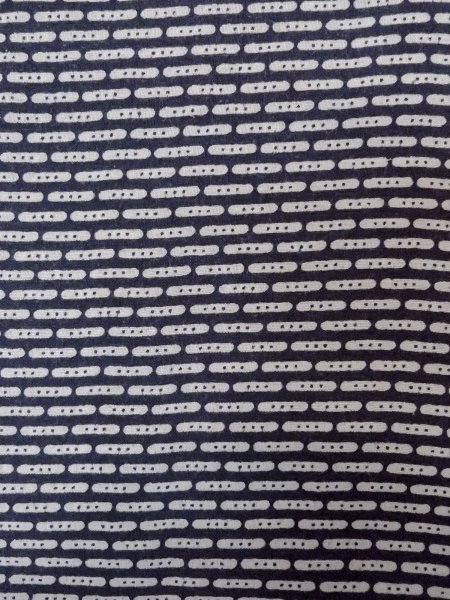 Photo6: N0731M Vintage Japanese kimono  Dark Indigo Blue Men's Yukata for Men / Cotton. Abstract pattern   (Grade D) (6)