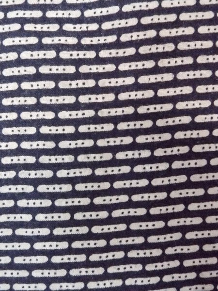 Photo7: N0731M Vintage Japanese kimono  Dark Indigo Blue Men's Yukata for Men / Cotton. Abstract pattern   (Grade D) (7)