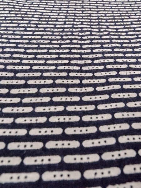 Photo10: N0731M Vintage Japanese kimono  Dark Indigo Blue Men's Yukata for Men / Cotton. Abstract pattern   (Grade D) (10)