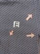 Photo19: N0731M Vintage Japanese kimono  Dark Indigo Blue Men's Yukata for Men / Cotton. Abstract pattern   (Grade D) (19)