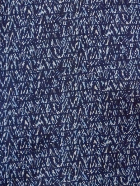 Photo3: N0731N Vintage Japanese kimono  Dark Indigo Blue Men's Yukata for Men / Cotton. Abstract pattern   (Grade C) (3)