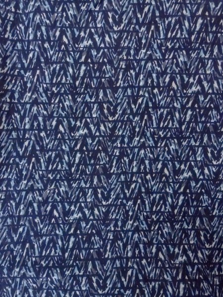 Photo4: N0731N Vintage Japanese kimono  Dark Indigo Blue Men's Yukata for Men / Cotton. Abstract pattern   (Grade C) (4)