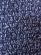 Photo5: N0731N Vintage Japanese kimono  Dark Indigo Blue Men's Yukata for Men / Cotton. Abstract pattern   (Grade C) (5)