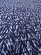 Photo10: N0731N Vintage Japanese kimono  Dark Indigo Blue Men's Yukata for Men / Cotton. Abstract pattern   (Grade C) (10)