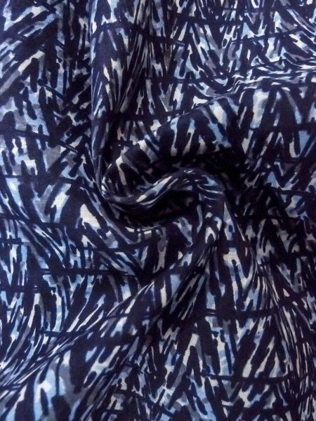 Photo11: N0731N Vintage Japanese kimono  Dark Indigo Blue Men's Yukata for Men / Cotton. Abstract pattern   (Grade C) (11)