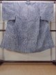 Photo1: N0731O Vintage Japanese kimono   Indigo Blue Men's Yukata for Men / Cotton. Plaid Checks   (Grade B) (1)