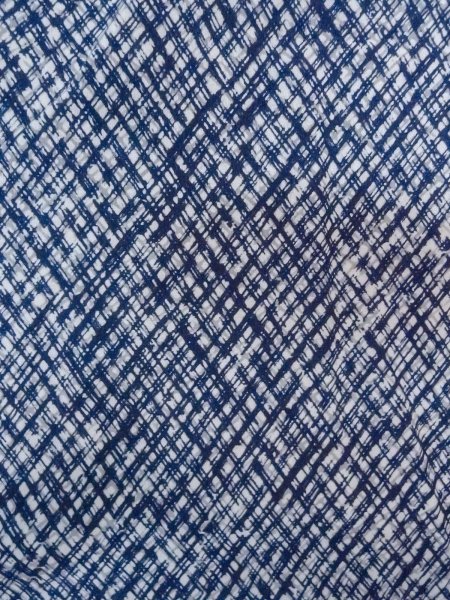 Photo5: N0731O Vintage Japanese kimono   Indigo Blue Men's Yukata for Men / Cotton. Plaid Checks   (Grade B) (5)