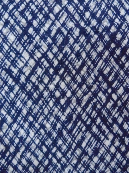 Photo7: N0731O Vintage Japanese kimono   Indigo Blue Men's Yukata for Men / Cotton. Plaid Checks   (Grade B) (7)