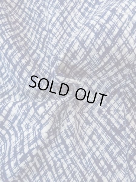 Photo11: N0731O Vintage Japanese kimono   Indigo Blue Men's Yukata for Men / Cotton. Plaid Checks   (Grade B) (11)