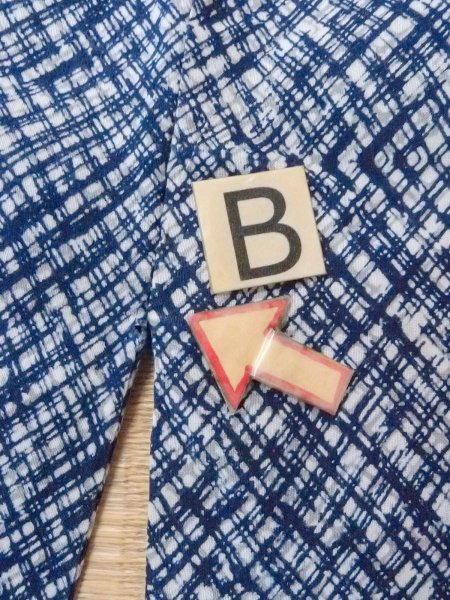 Photo15: N0731O Vintage Japanese kimono   Indigo Blue Men's Yukata for Men / Cotton. Plaid Checks   (Grade B) (15)