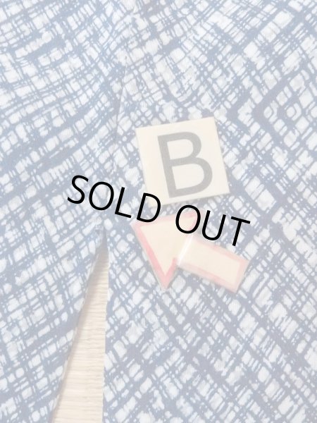 Photo15: N0731O Vintage Japanese kimono   Indigo Blue Men's Yukata for Men / Cotton. Plaid Checks   (Grade B) (15)
