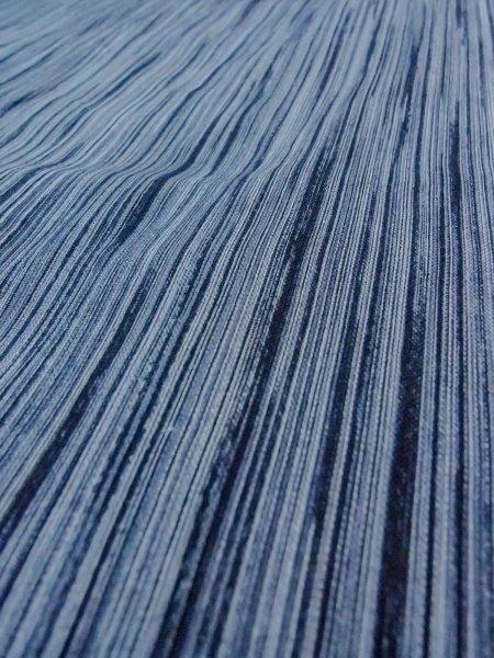 Photo8: N0731Q Vintage Japanese kimono   Light Blue Men's Yukata for Men / Cotton. Stripes   (Grade B) (8)