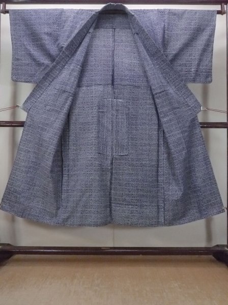 Photo2: N0731R Vintage Japanese kimono   Indigo Blue Men's Yukata for Men / Cotton. Dot, Stains/Soils all over.  (Grade D) (2)