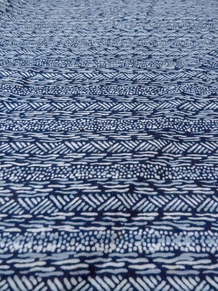 Photo9: N0731R Vintage Japanese kimono   Indigo Blue Men's Yukata for Men / Cotton. Dot, Stains/Soils all over.  (Grade D) (9)