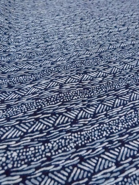 Photo10: N0731R Vintage Japanese kimono   Indigo Blue Men's Yukata for Men / Cotton. Dot, Stains/Soils all over.  (Grade D) (10)