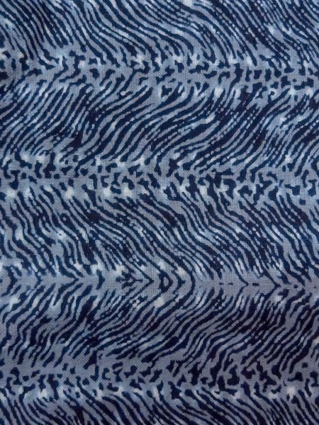 Photo6: N0731S Vintage Japanese kimono  Bluish Gray Men's Yukata for Men / Cotton. Abstract pattern Stains/Soils all over.  (Grade D) (6)