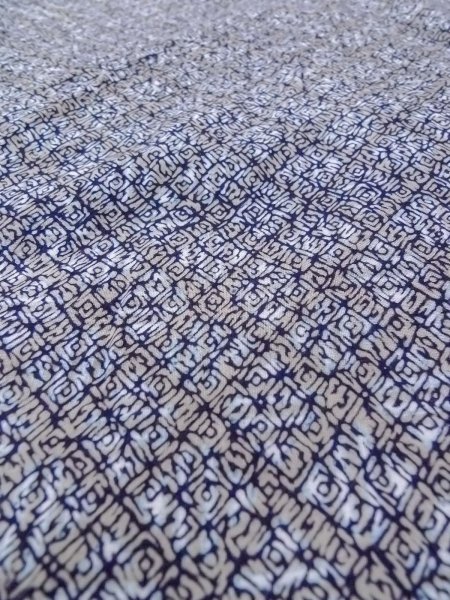 Photo9: N0731T Vintage Japanese kimono   Gray Men's Yukata for Men / Cotton. Rose,   (Grade D) (9)