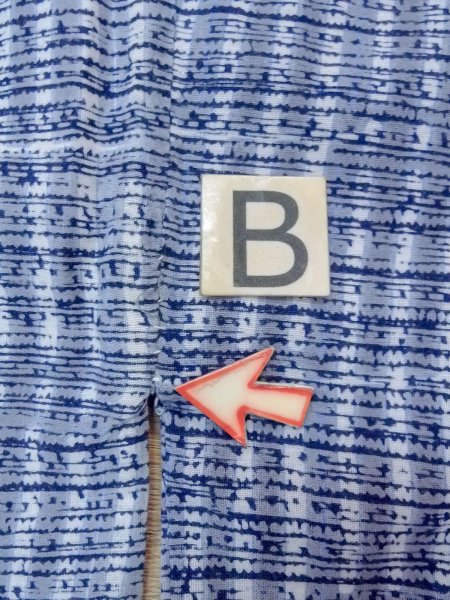 Photo15: N0731U Vintage Japanese kimono   Light Blue Men's Yukata for Men / Cotton. Plaid Checks,   (Grade D) (15)