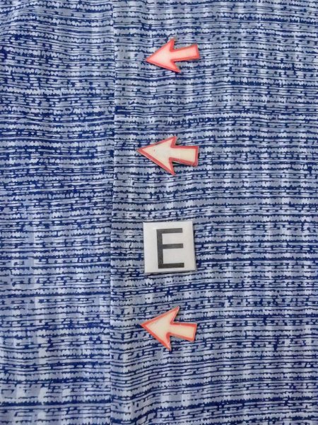 Photo18: N0731U Vintage Japanese kimono   Light Blue Men's Yukata for Men / Cotton. Plaid Checks,   (Grade D) (18)