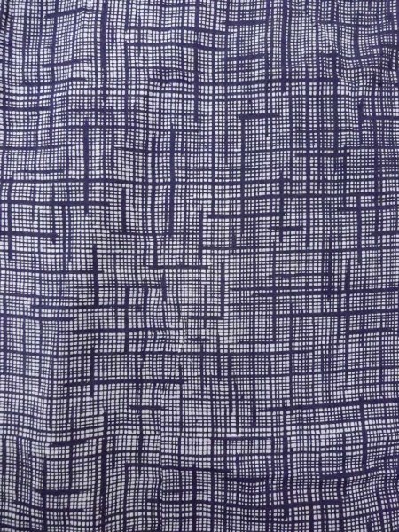 Photo4: N0731V Vintage Japanese kimono   Indigo Blue Men's Yukata for Men / Cotton. Plaid Checks   (Grade D) (4)