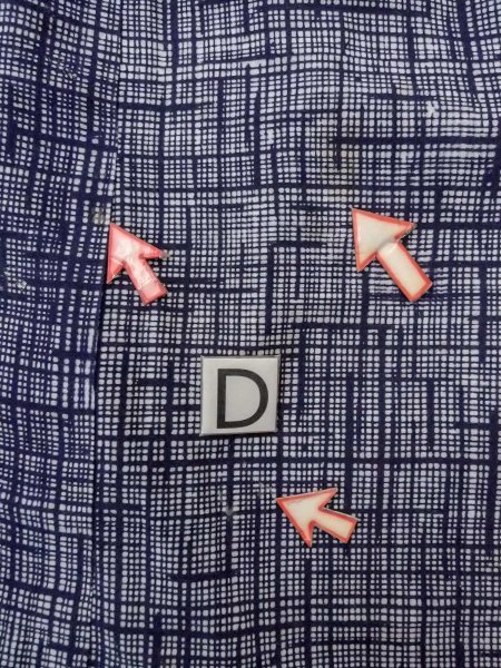 Photo17: N0731V Vintage Japanese kimono   Indigo Blue Men's Yukata for Men / Cotton. Plaid Checks   (Grade D) (17)