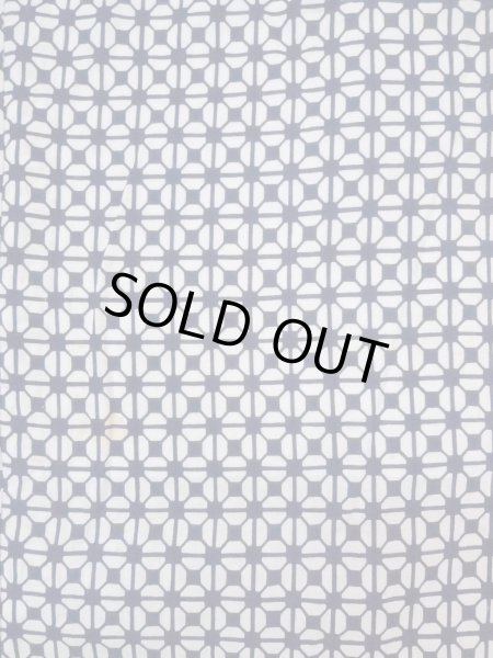 Photo3: N0731Y Vintage Japanese kimono   Indigo Blue Men's Yukata for Men / Cotton. Geometrical pattern   (Grade D) (3)