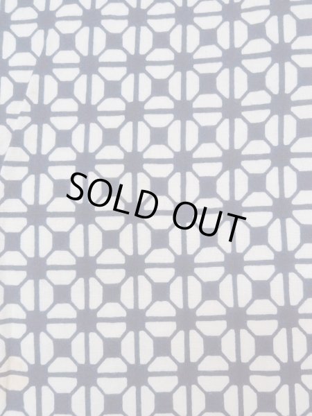 Photo6: N0731Y Vintage Japanese kimono   Indigo Blue Men's Yukata for Men / Cotton. Geometrical pattern   (Grade D) (6)