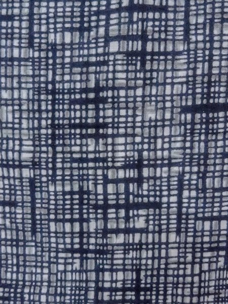 Photo5: N0732B Vintage Japanese kimono   Indigo Blue Men's Yukata for men / Cotton. Plaid Checks   (Grade C) (5)