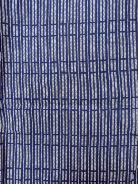 Photo3: N0732C Vintage Japanese kimono   Gray Men's Yukata for men / Cotton. Quadrangle,   (Grade B) (3)