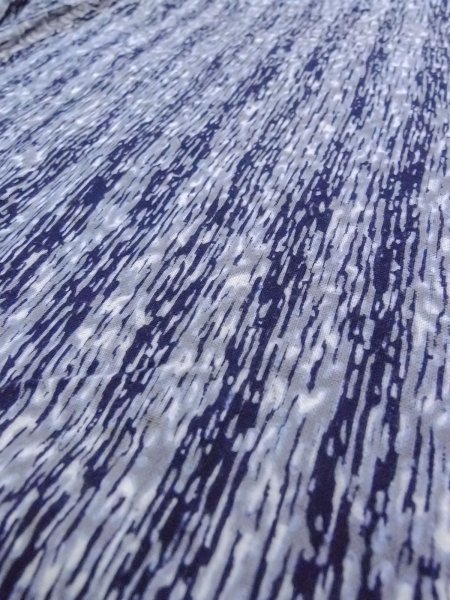 Photo7: N0732D Vintage Japanese kimono   Gray Men's Yukata for men / Cotton. Abstract pattern   (Grade D) (7)