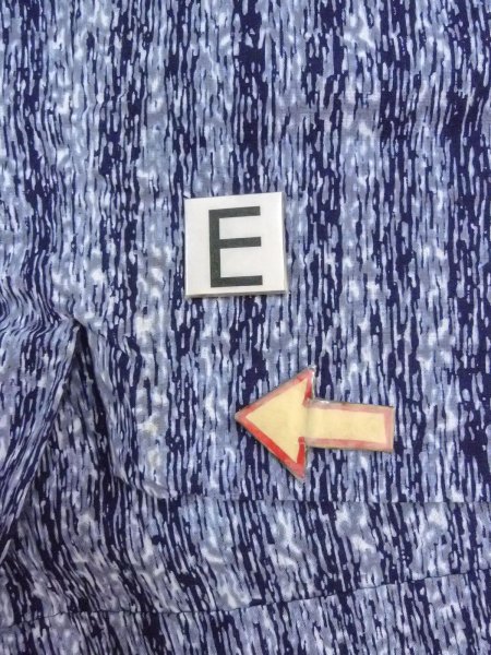 Photo15: N0732D Vintage Japanese kimono   Gray Men's Yukata for men / Cotton. Abstract pattern   (Grade D) (15)