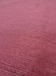 Photo8: N0814C Vintage Japanese women  Pale Dark Red TSUMUGI pongee / Silk. Stripes   (Grade B) (8)