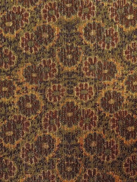 Photo7: Mint N0814D Vintage Japanese women  Yellowish Brown ORI woven / Silk. Chrysanthemum,   (Grade A) (7)