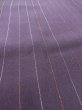 Photo10: N0814E Vintage Japanese women Pale Dark Purple ORI woven / Silk. Stripes   (Grade D) (10)