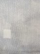 Photo4: N0814H Used Japanese women   White ORI woven / Silk. Quadrangle,   (Grade B) (4)