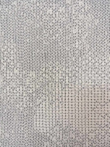 Photo5: N0814H Used Japanese women   White ORI woven / Silk. Quadrangle,   (Grade B) (5)