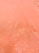 Photo8: N0814I Vintage Japanese women  Shiny Coral IROMUJI plain colored / Silk. Tall grass   (Grade B) (8)