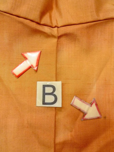 Photo15: N0814J Vintage Japanese women  Yellowish Brown ORI woven / Silk. Flower,   (Grade B) (15)