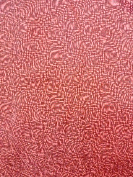 Photo3: N0814K Vintage Japanese women   Coral EDO KOMON pattern dyed / Silk.  Shark skin like pattern  (Grade B) (3)