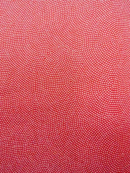 Photo6: N0814K Vintage Japanese women   Coral EDO KOMON pattern dyed / Silk.  Shark skin like pattern  (Grade B) (6)