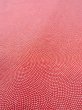 Photo8: N0814K Vintage Japanese women   Coral EDO KOMON pattern dyed / Silk.  Shark skin like pattern  (Grade B) (8)