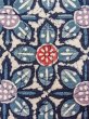 Photo7: N0814N Vintage Japanese women   White KOMON dyed / Silk. Flower,   (Grade C) (7)