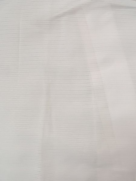 Photo3: N0814X Vintage Japanese women   White JUBAN undergarment / Silk. Stripes   (Grade B) (3)
