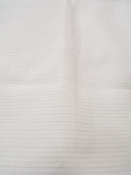 Photo10: N0814X Vintage Japanese women   White JUBAN undergarment / Silk. Stripes   (Grade B) (10)