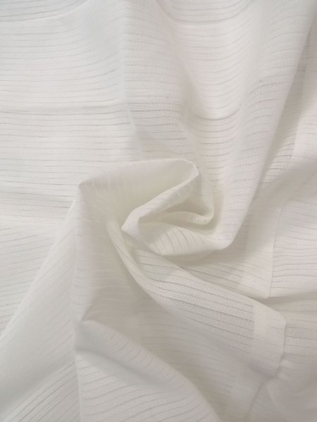 Photo11: N0814X Vintage Japanese women   White JUBAN undergarment / Silk. Stripes   (Grade B) (11)