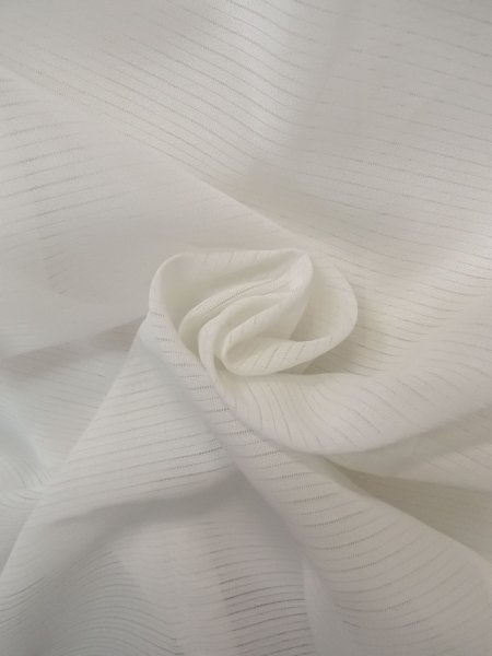 Photo12: N0814X Vintage Japanese women   White JUBAN undergarment / Silk. Stripes   (Grade B) (12)