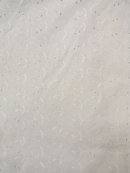 Photo3: N0814Y Vintage Japanese women   Off White JUBAN undergarment / Cotton. Flower   (Grade D) (3)