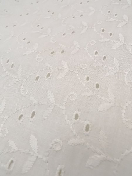 Photo8: N0814Y Vintage Japanese women   Off White JUBAN undergarment / Cotton. Flower   (Grade D) (8)