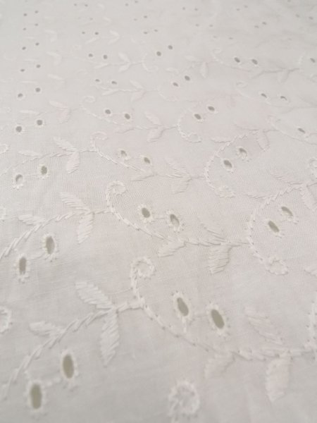 Photo10: N0814Y Vintage Japanese women   Off White JUBAN undergarment / Cotton. Flower   (Grade D) (10)